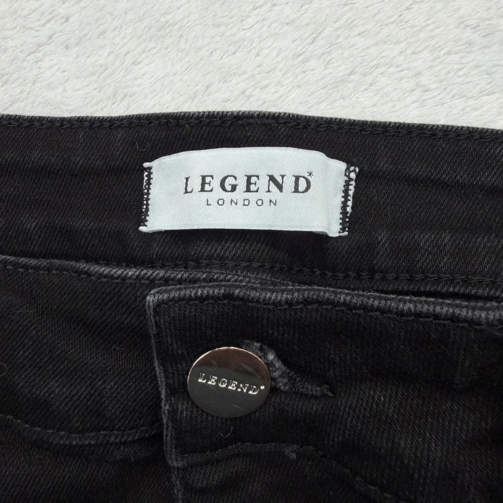 Legend London Jeans Mens 34x34 Black Slim Fit Denim LL-2022-296 Stretch